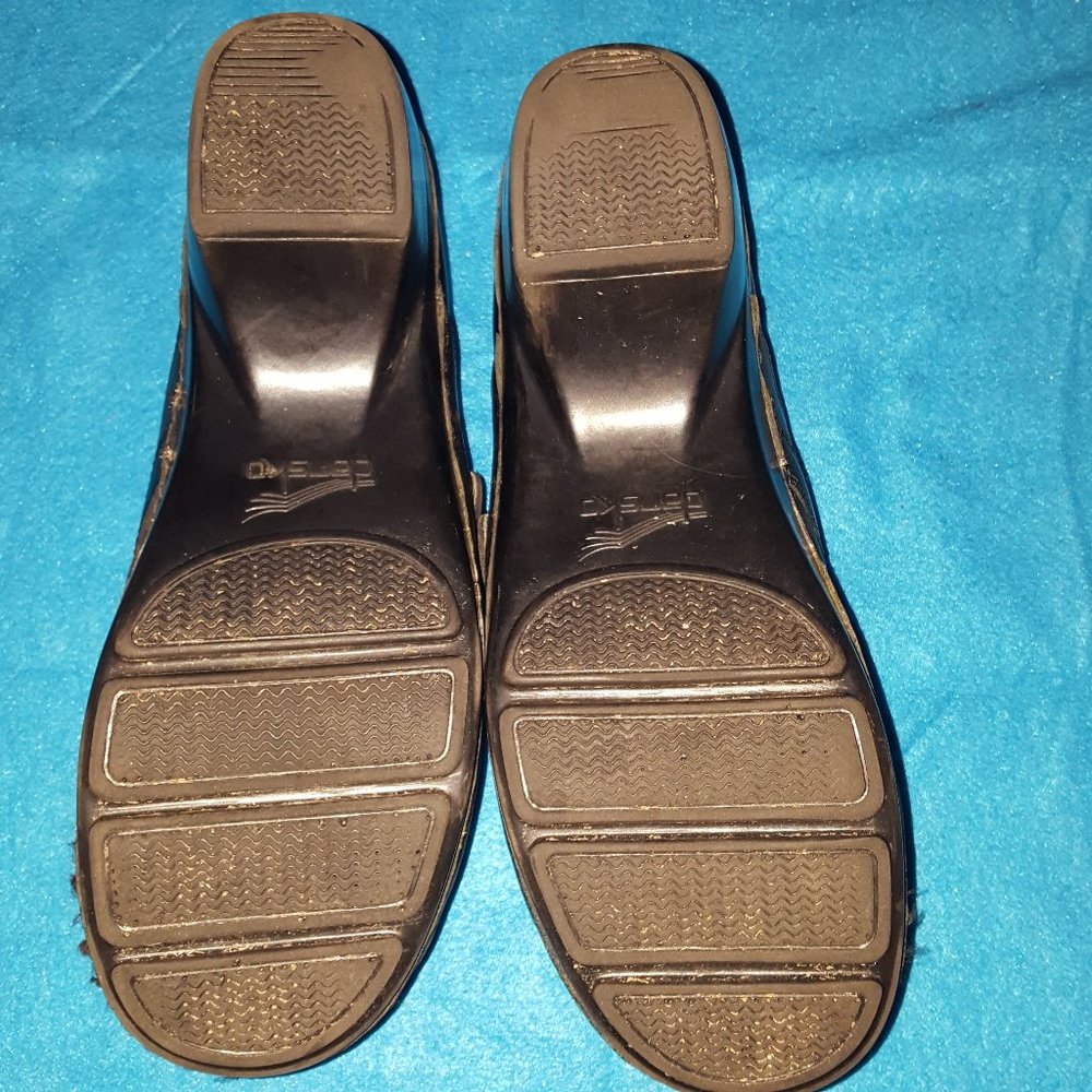 Dansko Solstice Black Button Strap Clogs - image 5